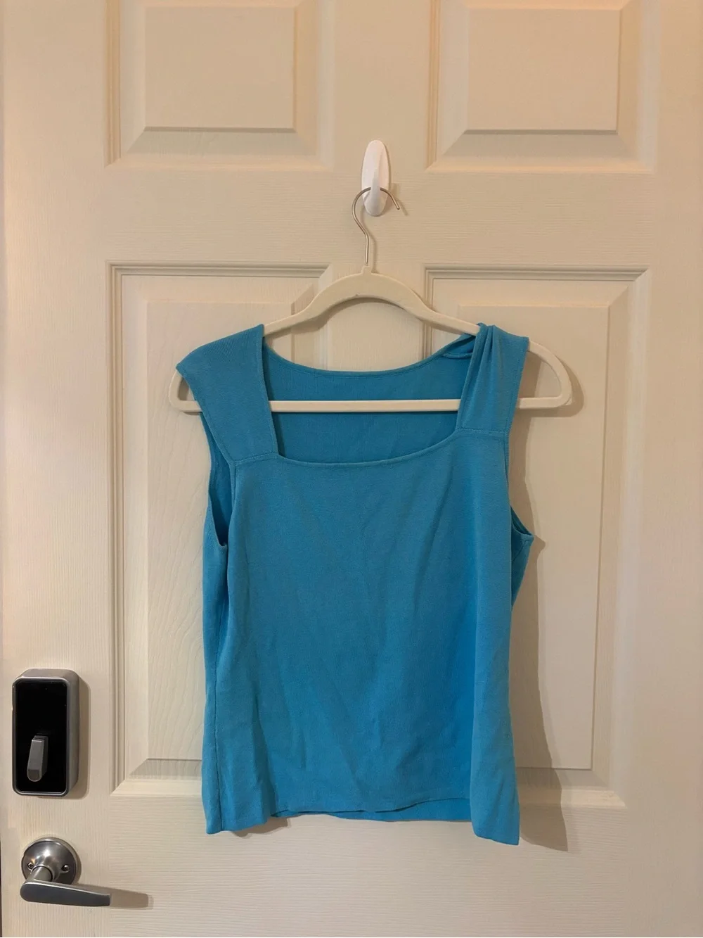 Blue Square-Neck Tank Top - Women